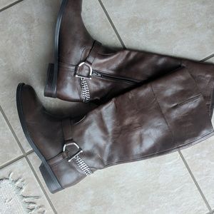 Ralph Lauren Saddle Boots with Silver detailing